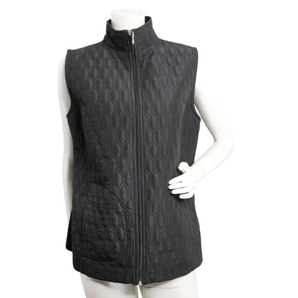 Alia Vest Lot x 2 | Lightweight Quilted Vests Black & Navy Diamond Zip Up Gilet - Picture 6 of 15